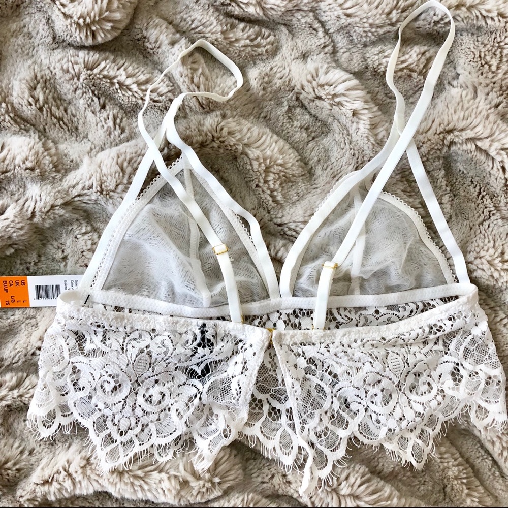 Sam Edelman NWT White lace bralette L - Picture 6 of 8
